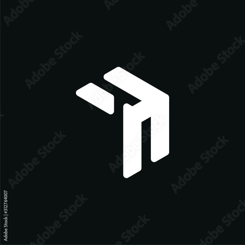 Free Download Initial letter H logo template with arrow line art symbol in flat design monogram illustration - GFXLoad