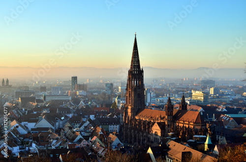 Freiburg in der Dämmerung photo