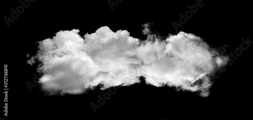  clouds or smoke isolated on black background