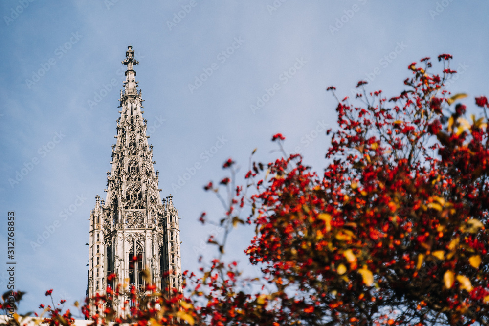 spire of the Ulmer Muenster in Germany