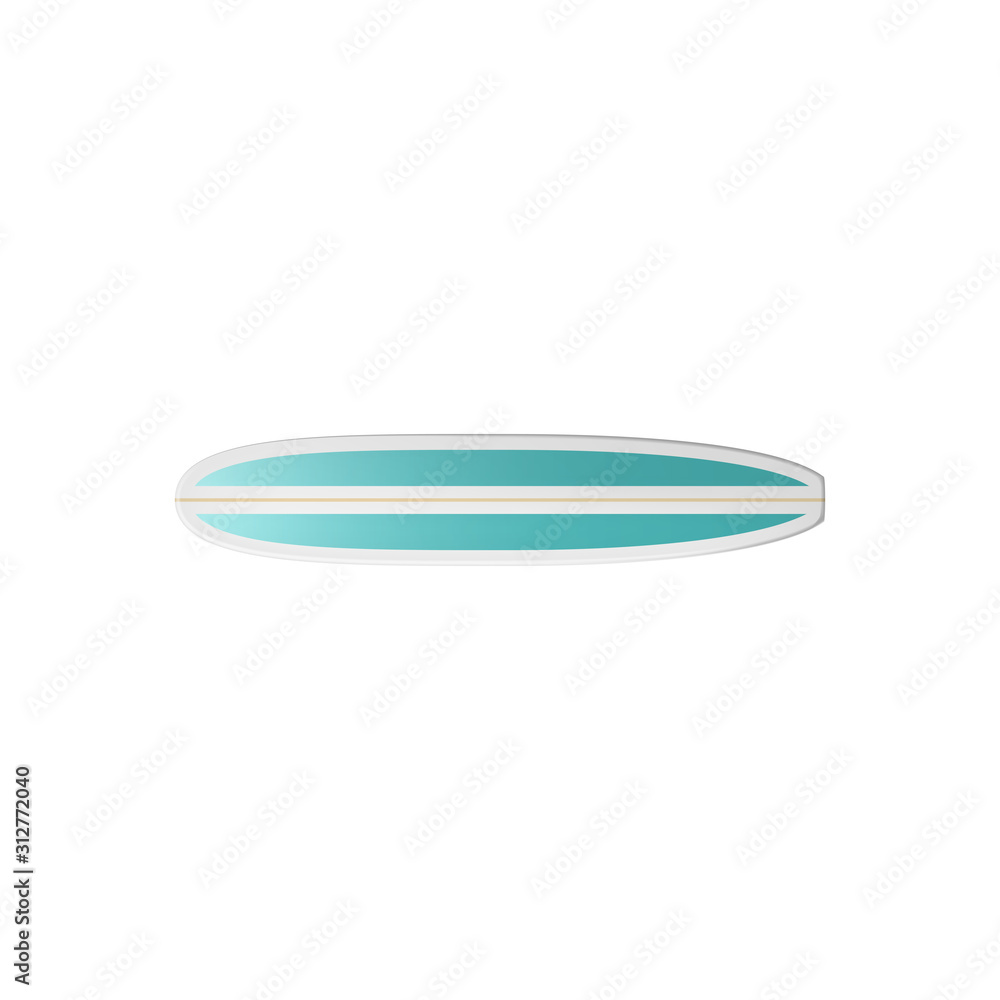 Longboard isolated summer sport equipment. Vector board to ride on waves, longboarding Longboard isolated summer sport equipment. Vector board to ride on waves, longboarding