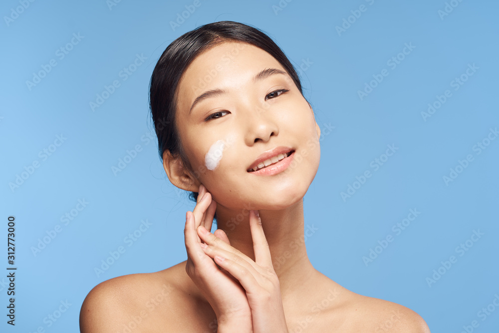portrait of young woman with perfect skin portrait of young woman with perfect skin