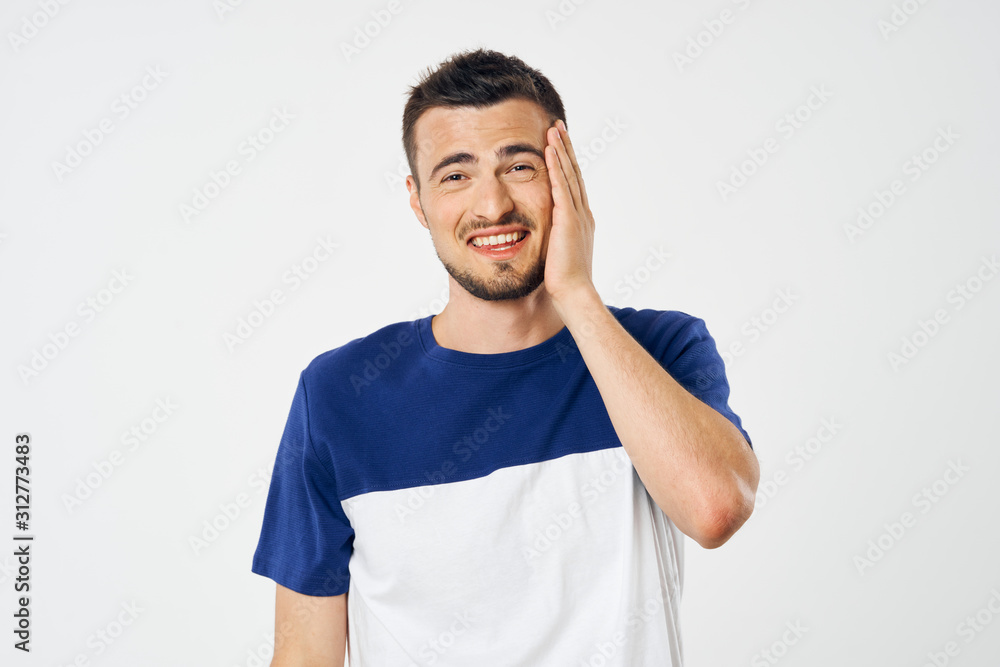 portrait of young man isolated on white background portrait of young man isolated on white background