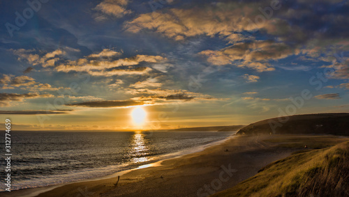 sunset on the beach