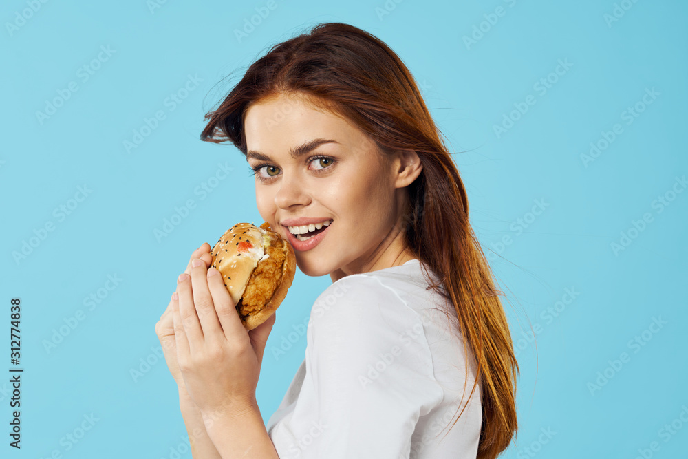 woman eating cake