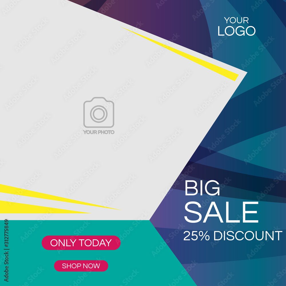 Obraz premium A social media post design template.