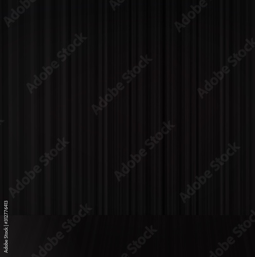 Vector Modern black curtain with stage background,modern style.