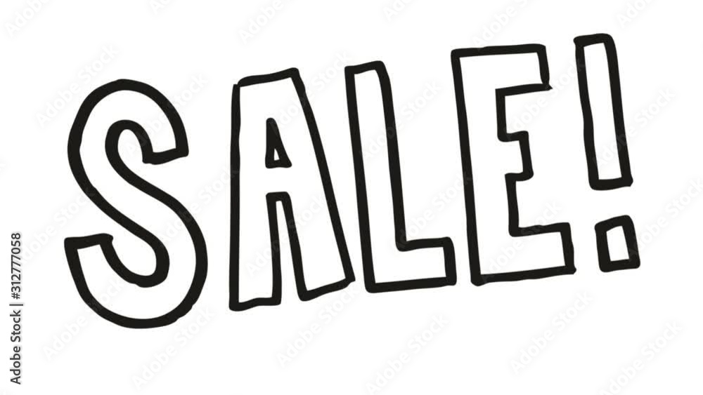 Handmade Animation Of Sale On Glassboard Handmade Animation Of Sale On Glassboard