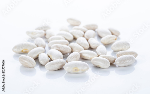 Great Northern Beans isolated on white background.