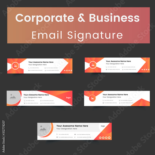 Corporate And Business Email Signature Template Design