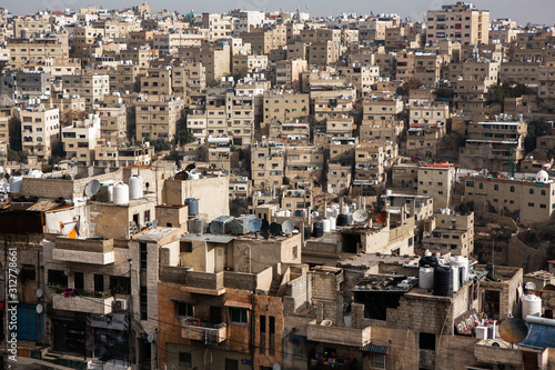 Aerial view of Amman city the capital of Jordan. City scape of Amman. © romeof