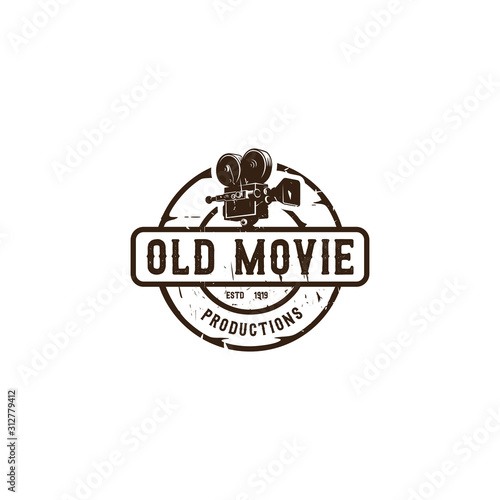 vintage movie maker emblem logo
