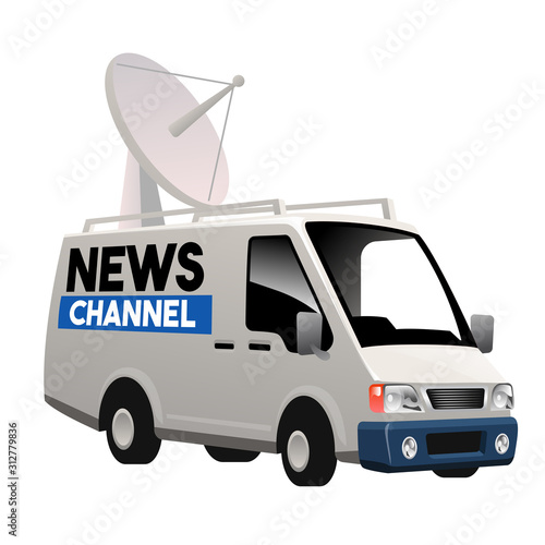 tv broadcasting van car