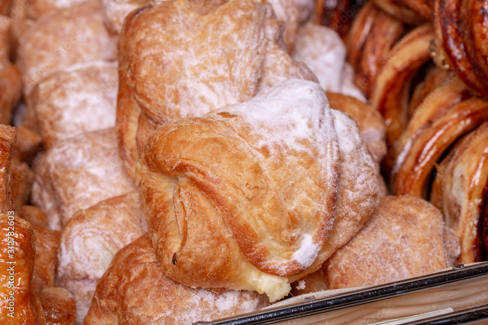 Rolls with curd and sugar powder Rolls with curd and sugar powder