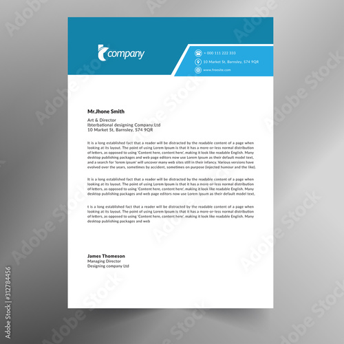 Business style letter head templates for your project design, elegant letterhead template design, Vector illustration