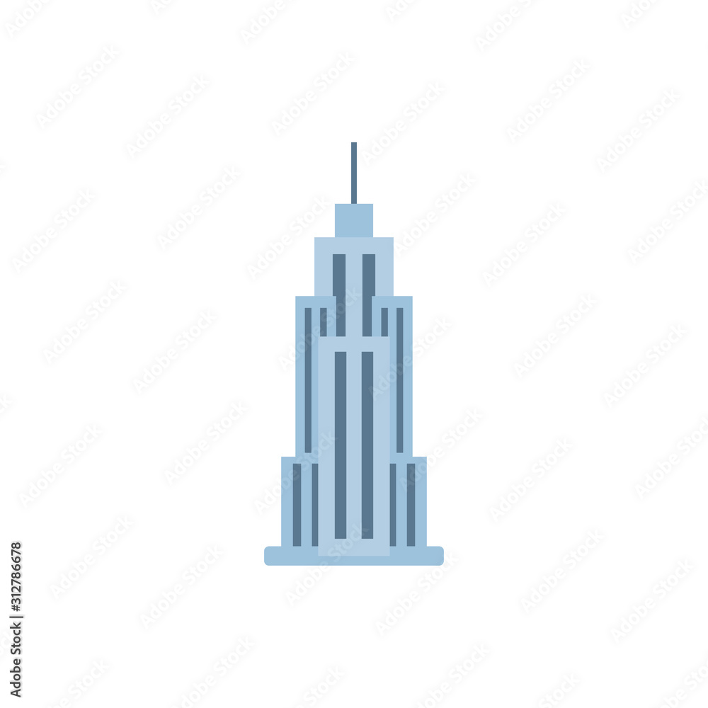Isolated usa tower building vector design
