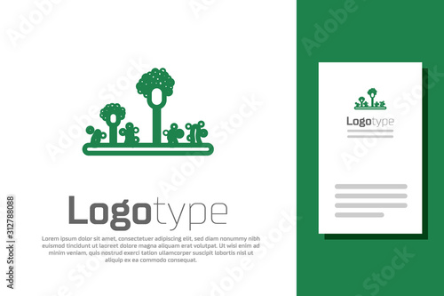 Green line Mold icon isolated on white background. Logo design template element. Vector Illustration