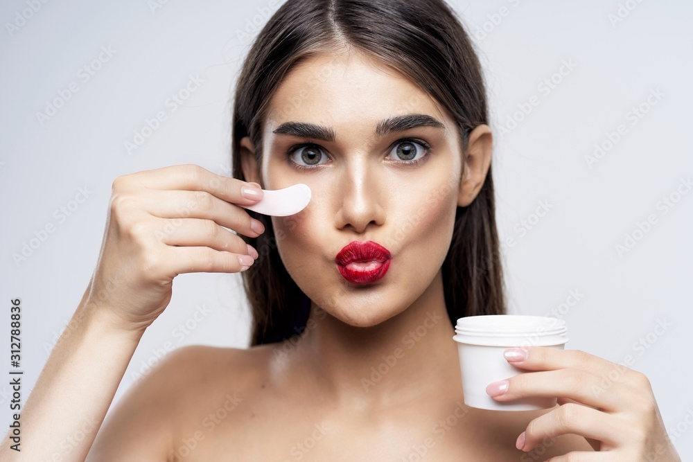 beautiful woman bare shoulders clean skin beautiful woman bare shoulders clean skin