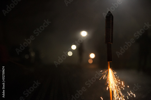 Photography Silvesterrakete vor dem Start