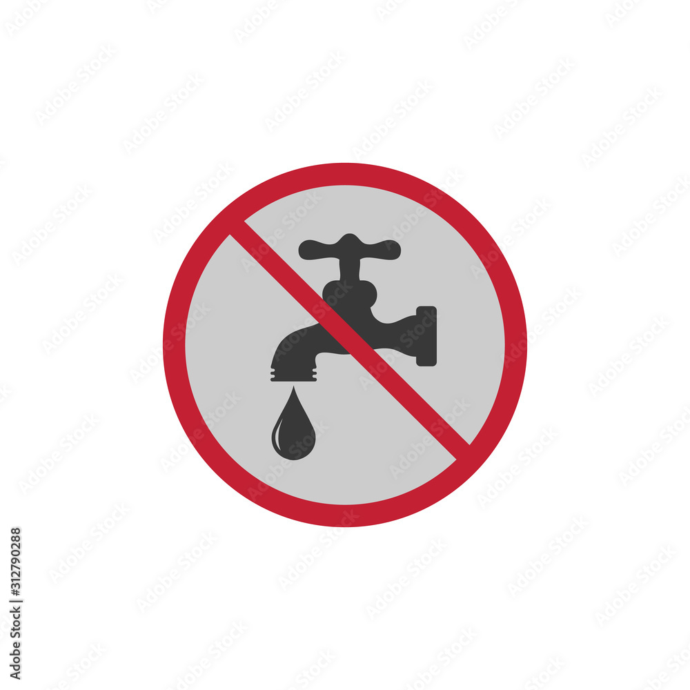 Stop Water tap vector icon. Stock Vector illustration isolated on white background. Stop Water tap vector icon. Stock Vector illustration isolated on white background.