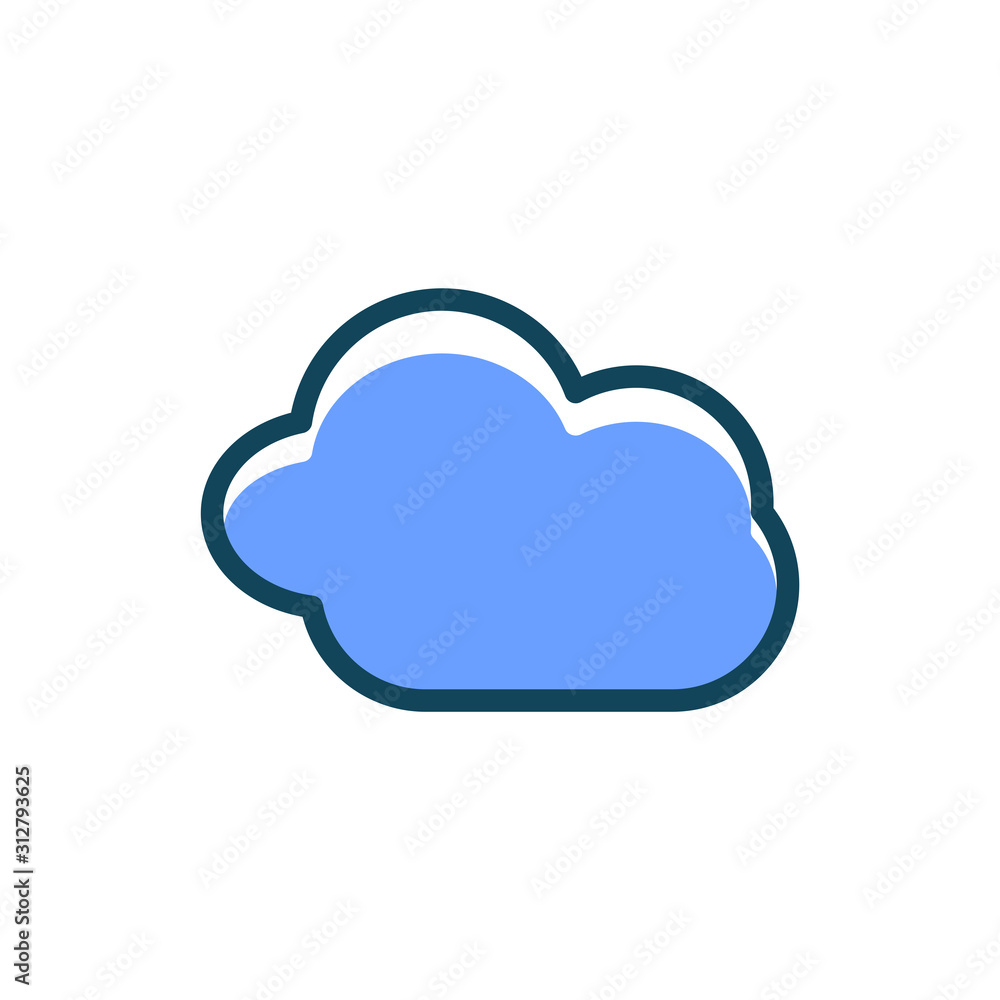Cloud icon vector in trendy style design Cloud icon vector in trendy style design