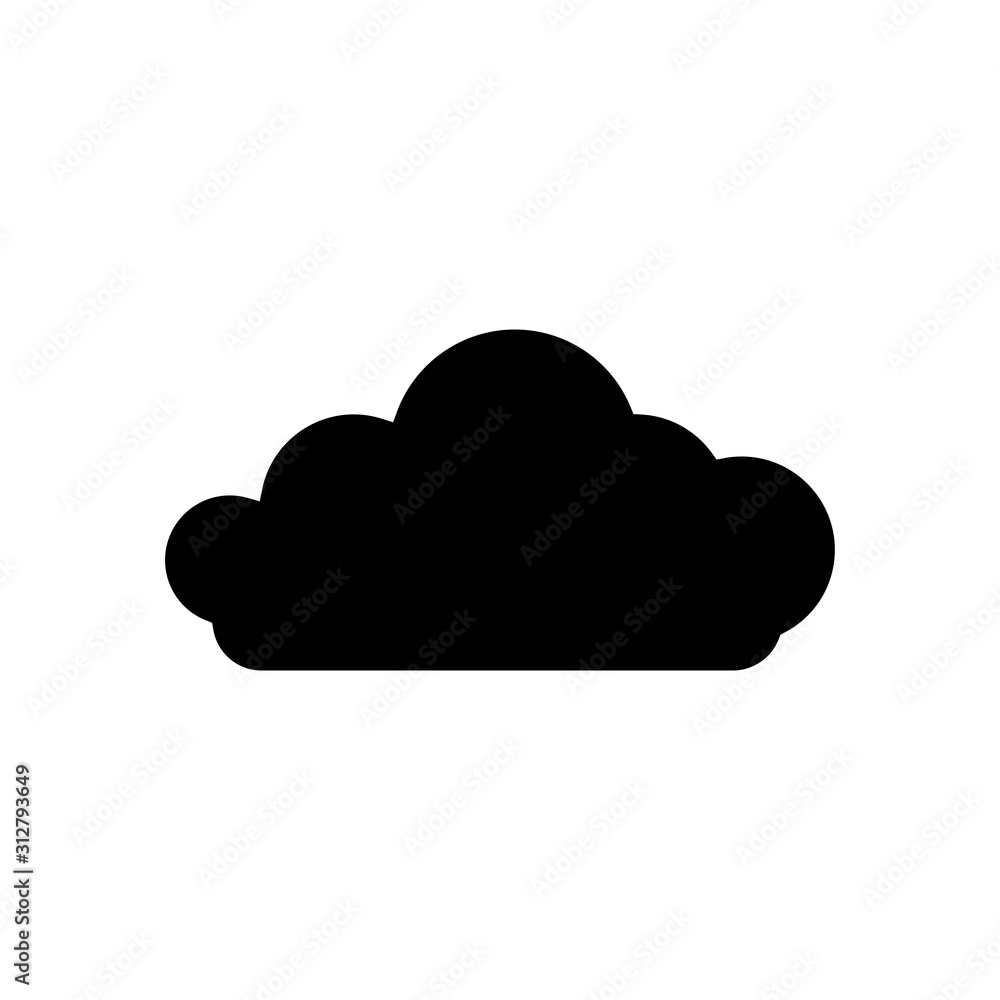 Cloud icon vector in flat style design