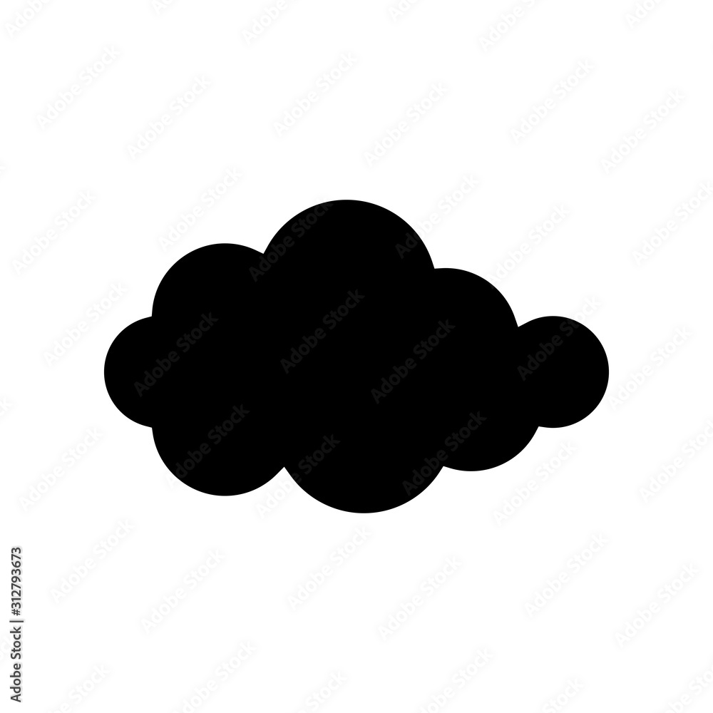Cloud icon vector in flat style design Cloud icon vector in flat style design