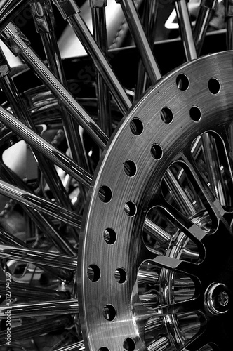 Speichenrad, Motorrad, Chrome