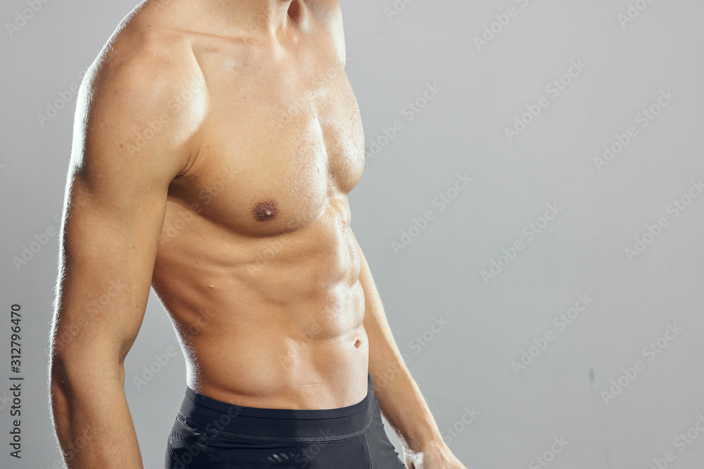 young man with perfect body isolated on white background young man with perfect body isolated on white background