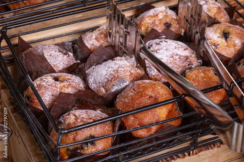  Maffins with chocolate crumb and sugar powder photo