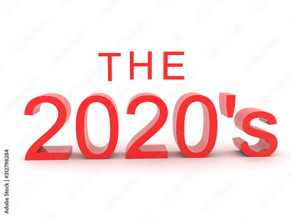 3D Red text saying the Roaring twenties 3D Red text saying the Roaring twenties