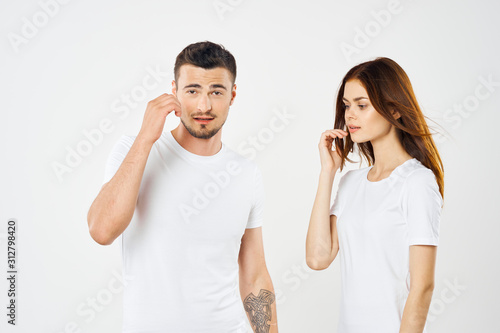 man and woman talking on the phone