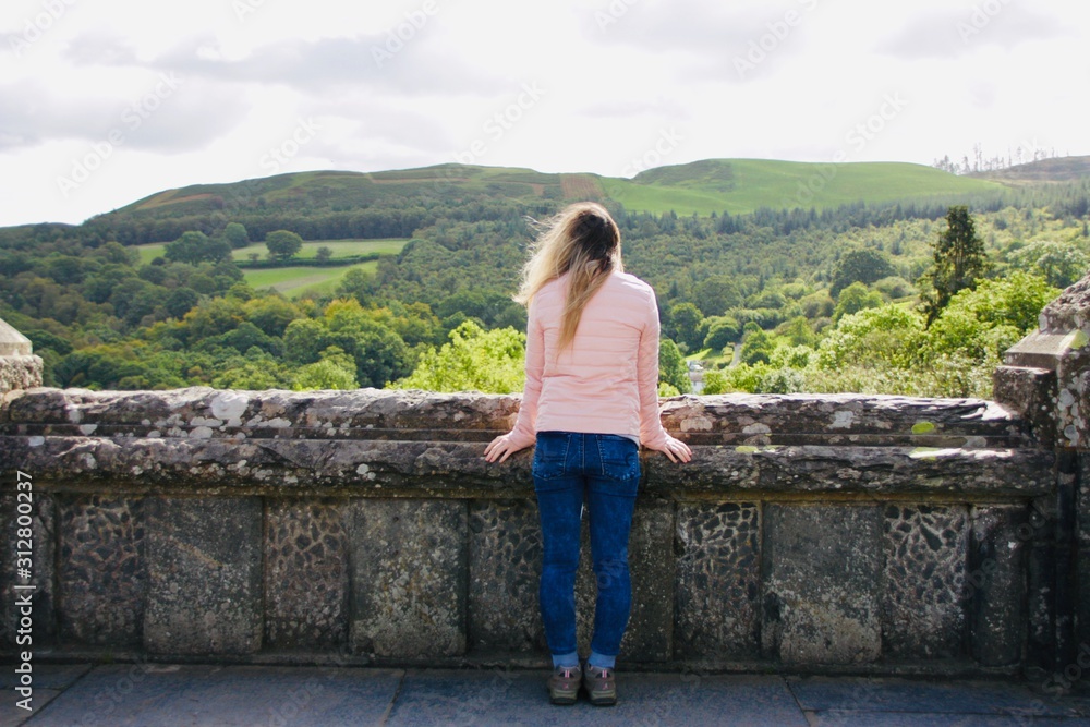 young woman on the bridge