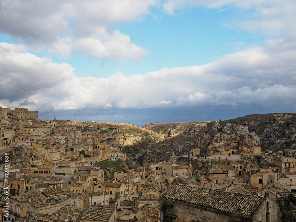 View of an ancient city in Italy