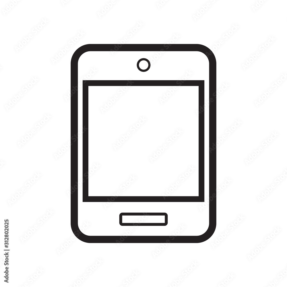 Smartphone icon in simple design template Smartphone icon in simple design template