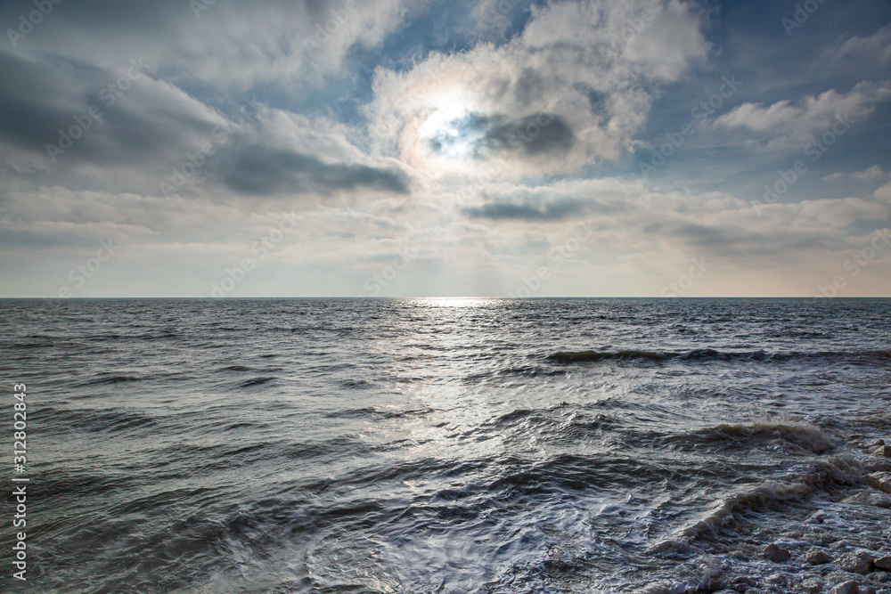 Fototapeta premium Looking out over the ocean from the Sussex coast