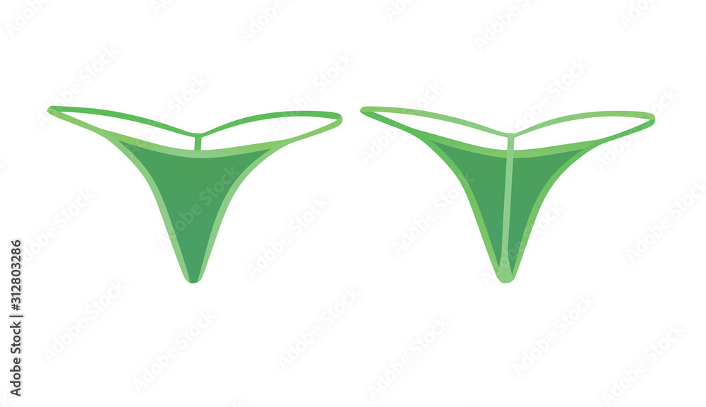 Green woman tong. vector illustration Green woman tong. vector illustration