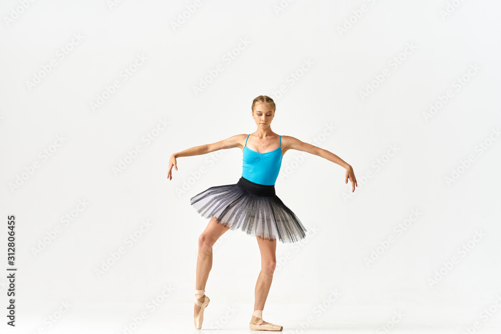 ballet dancer posing in studio