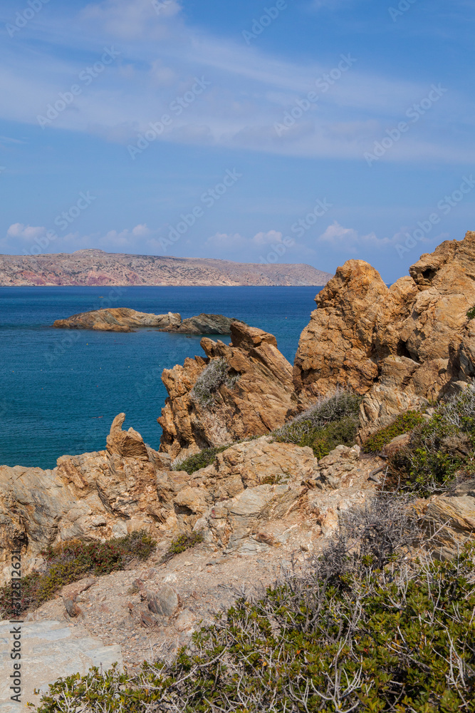 Vai beach - popular tourist destination in Crete, Greece