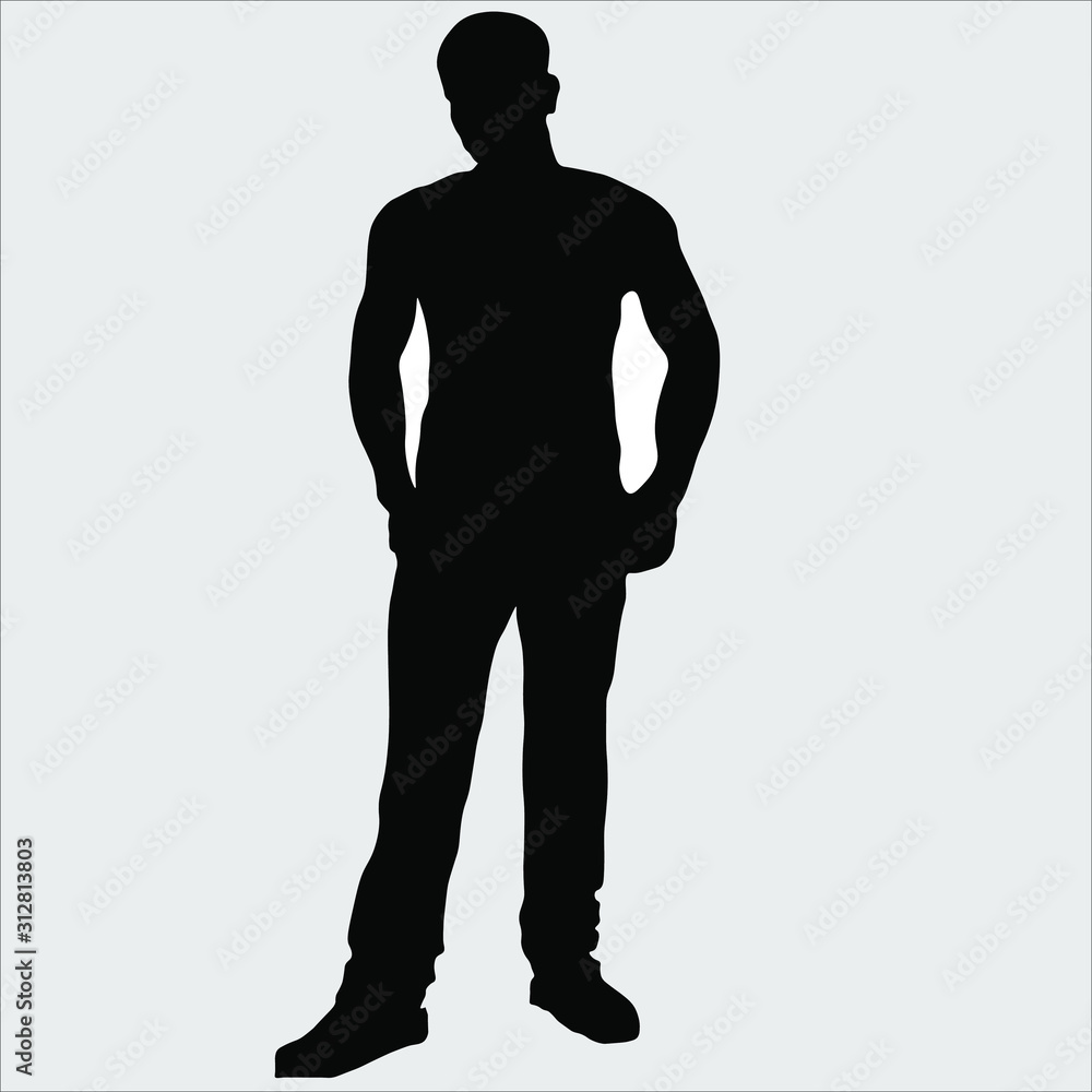 black silhouette of a man black silhouette of a man