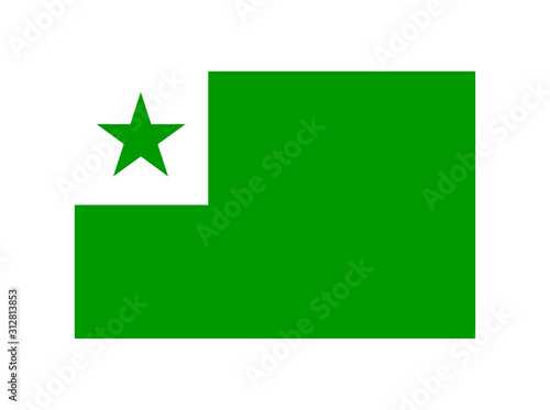 esperanto flag on white photo