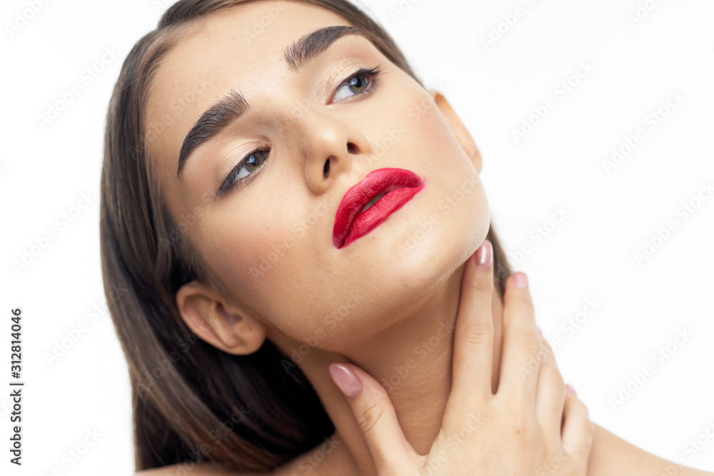 beautiful woman bare shoulders clean skin beautiful woman bare shoulders clean skin