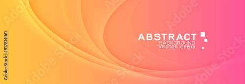 Colorful gradient background with dynamic curving shadow line effect. Abstract template and modern stylish texture. Vector illustration