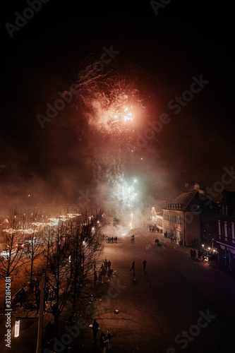 Photography Feuerwerk zu Silvester / Schlossplatz Schwetzingen / Böllerverbot