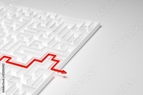 Fényképezés 3d render: Concept - solving a complex problem