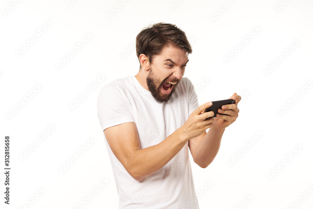 young man with mobile phone