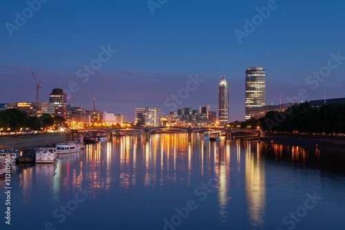 Vauxhall Bridge and River Thames in London