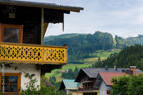 Picturesque alpine mountain town Muhlbach am Hochkonig. photo