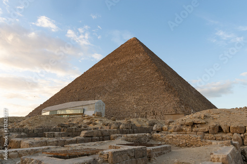 The Great Pyramid of Giza  also known as the Pyramid of Khufu or the Pyramid of Cheops 