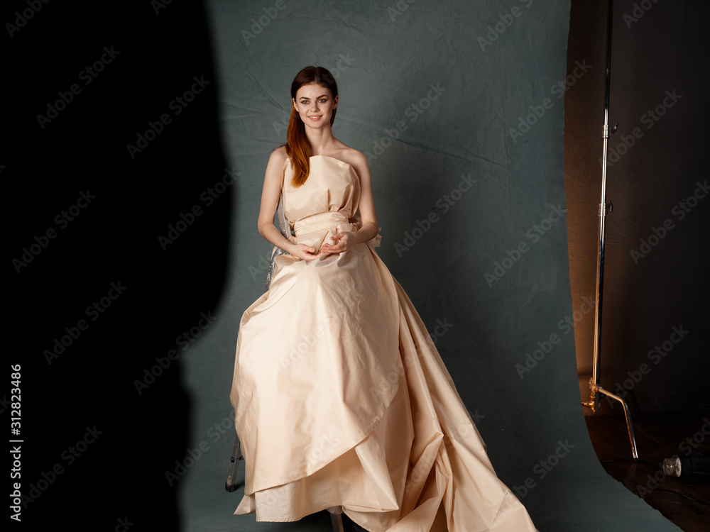 Fototapeta premium bride in wedding dress